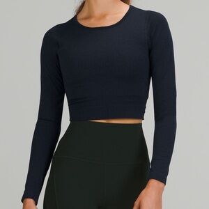 lululemon Navy Ebb to Street Ribbed Long-Sleeve top